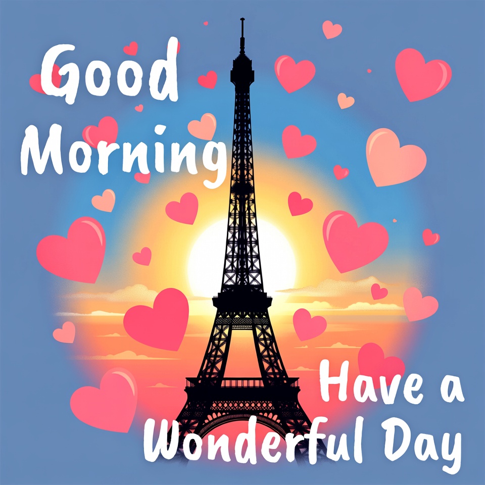 Eiffel Tower Good Morning Hearts Eiffel Tower Good Morning Hearts