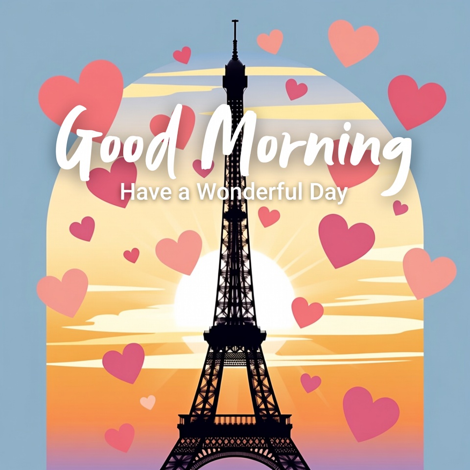 Eiffel Tower Good Morning Hearts Eiffel Tower Good Morning Hearts