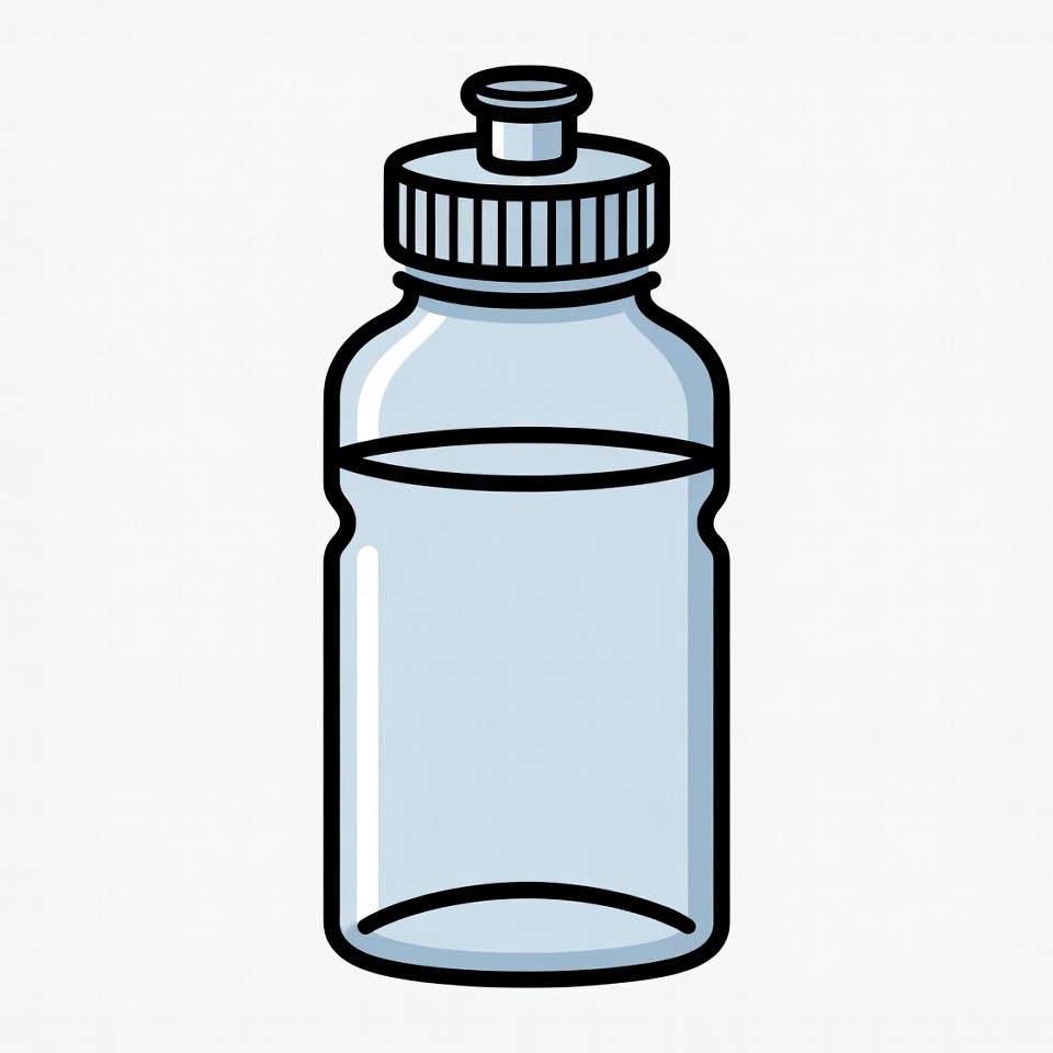 Blue Water Bottle Illustration Blue Water Bottle Illustration