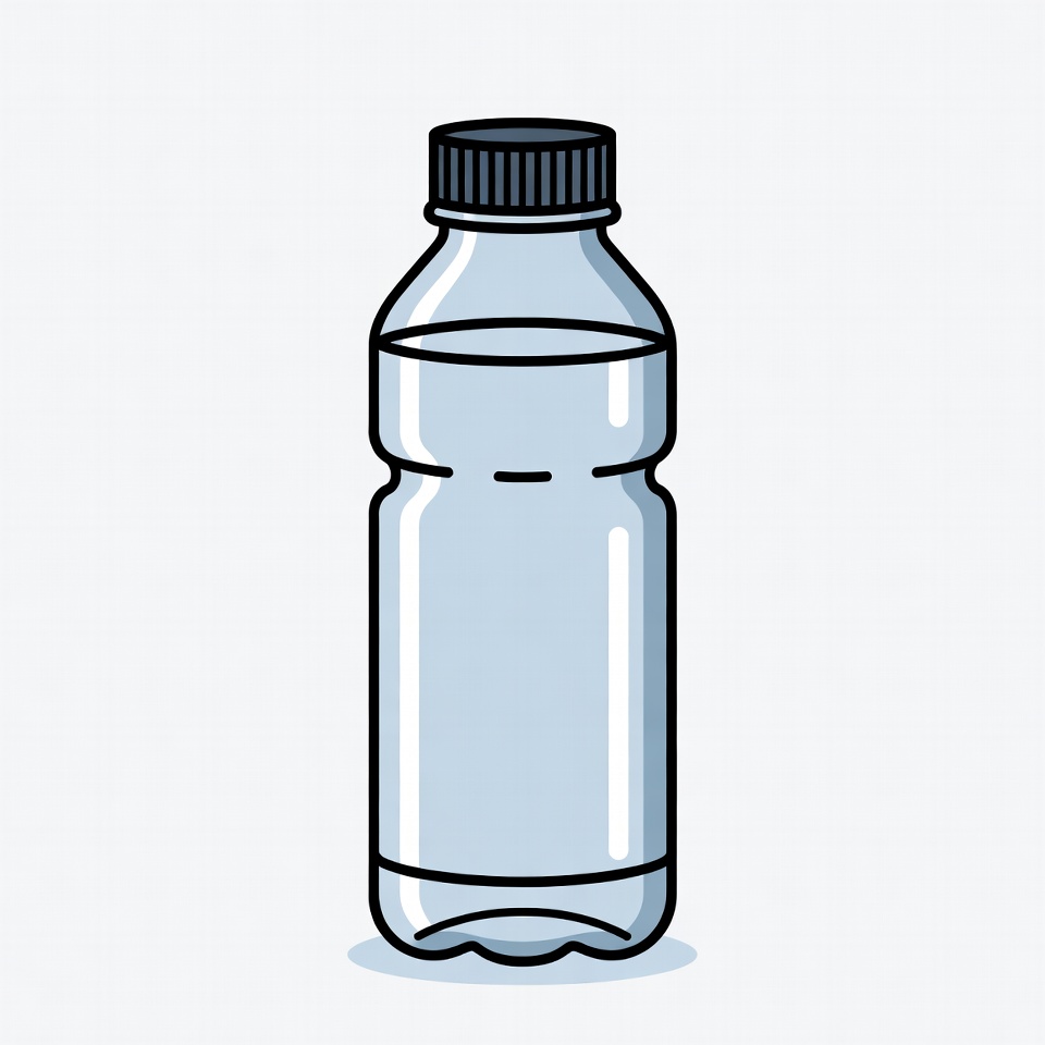 Clear Water Bottle Illustration Clear Water Bottle Illustration