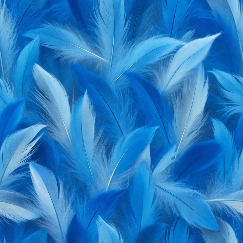 Blue Feathers Texture Background Blue Feathers Texture Background