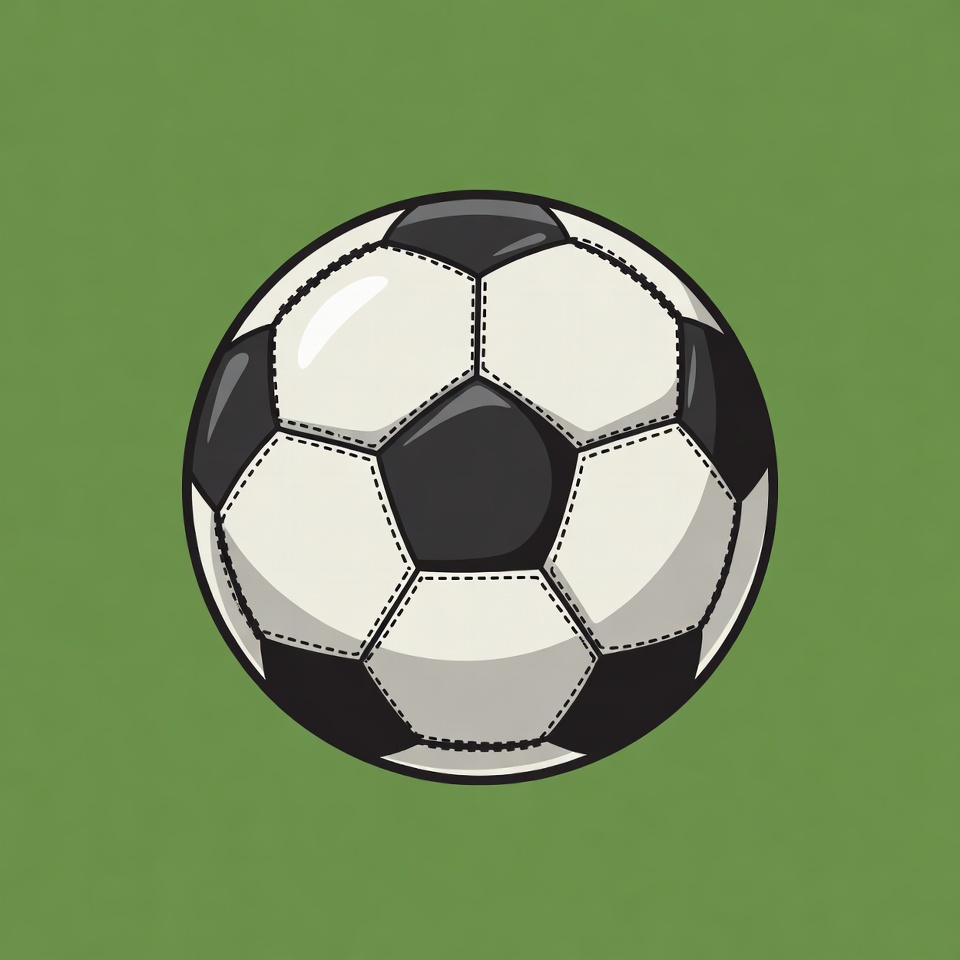 Soccer Ball on Green Background Soccer Ball on Green Background