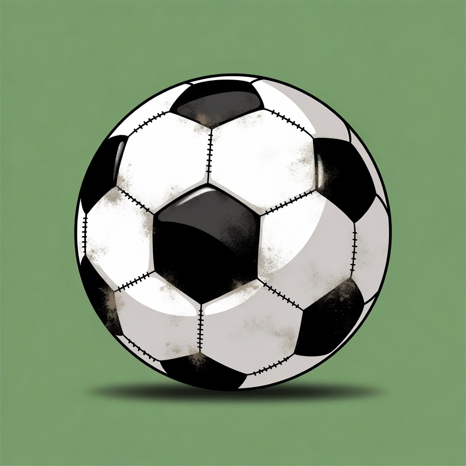 Soccer Ball on Green Background Soccer Ball on Green Background
