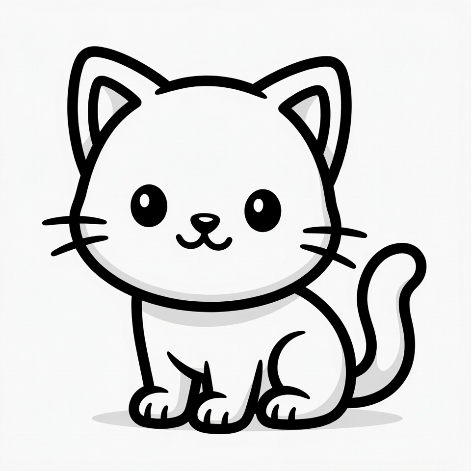 Cute kawaii cat illustration Cute kawaii cat illustration