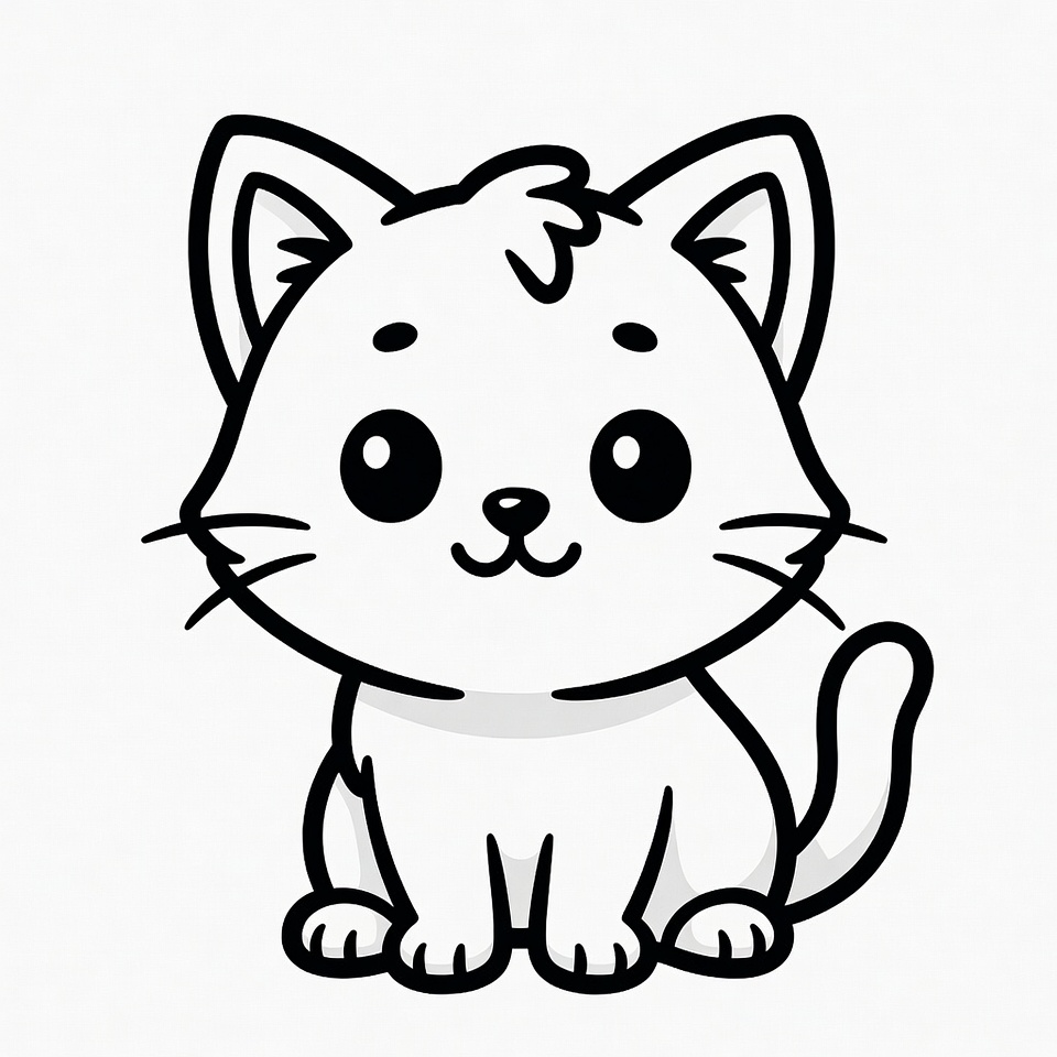 Cute kawaii cat illustration Cute kawaii cat illustration
