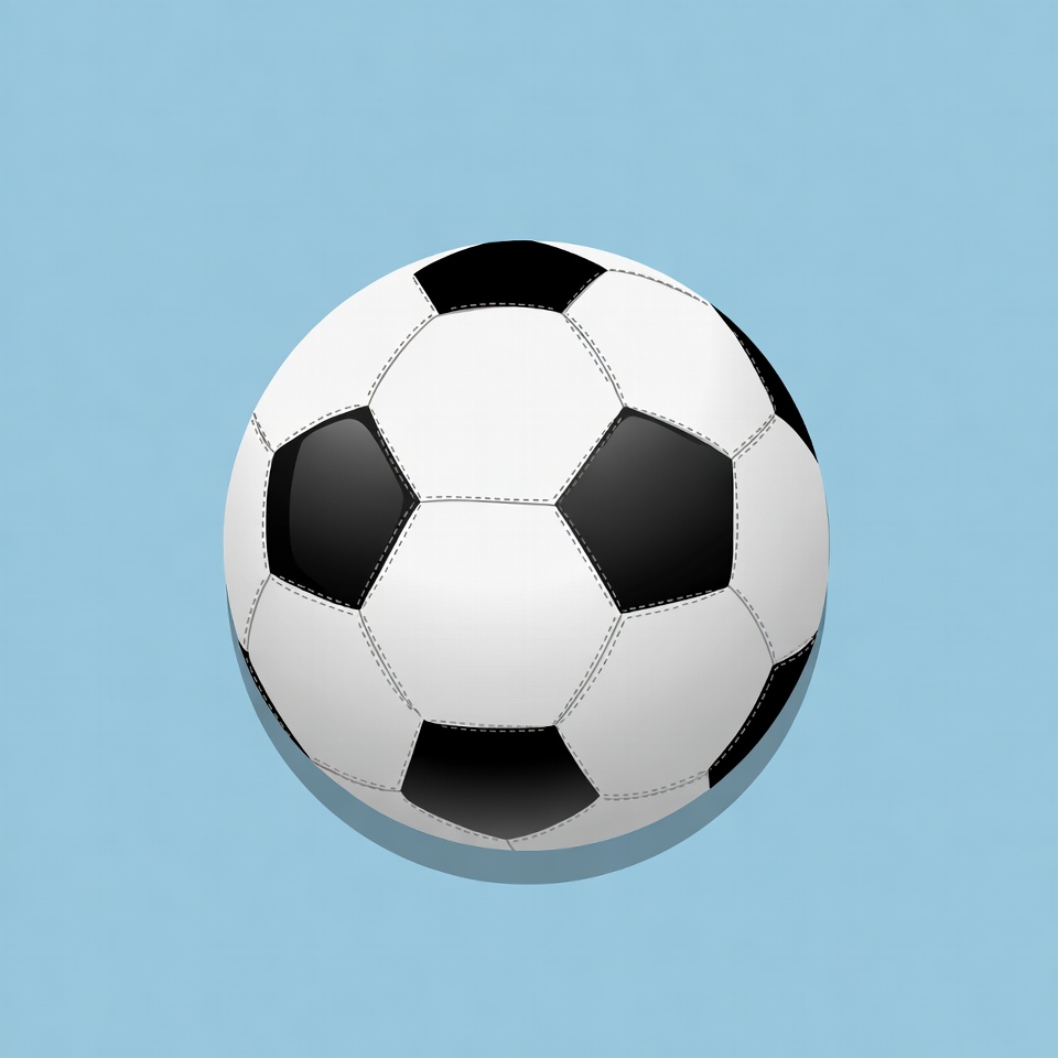 Soccer Ball on Blue Background Soccer Ball on Blue Background