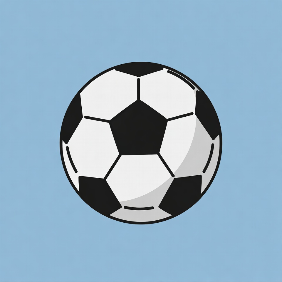 Soccer Ball on Blue Background Soccer Ball on Blue Background