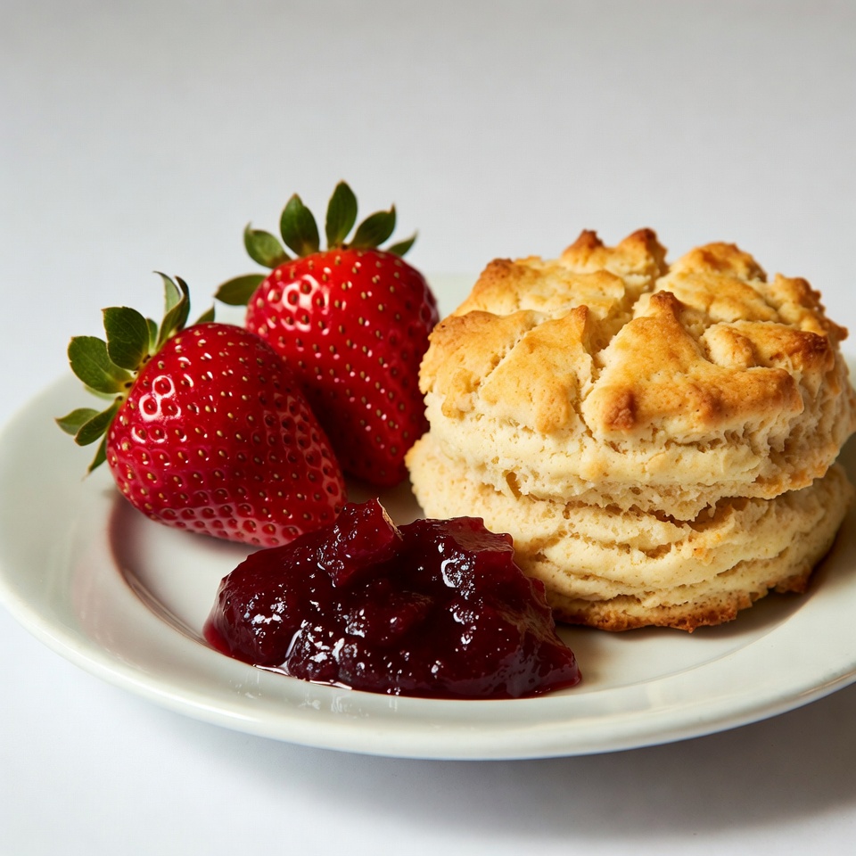 Strawberries and Biscuit with Jam Strawberries and Biscuit with Jam