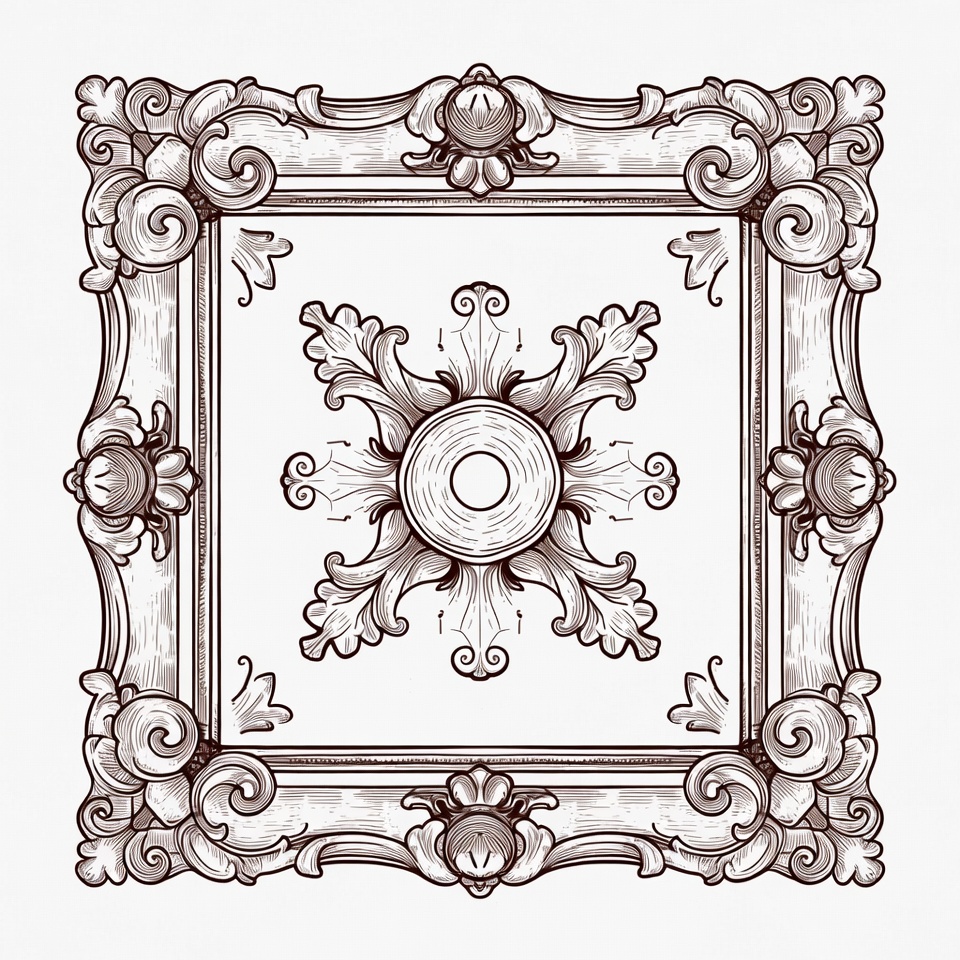 Ornate Vintage Frame Illustration Ornate Vintage Frame Illustration