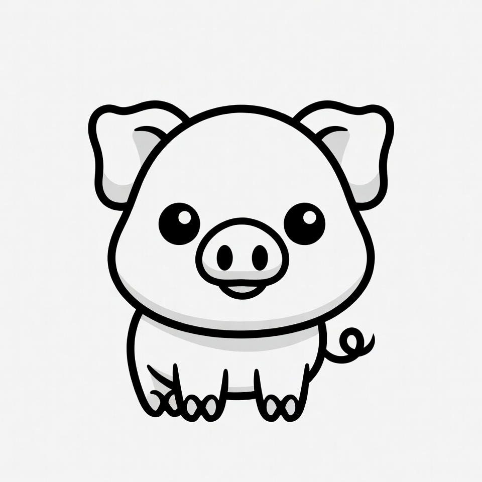 Cute cartoon pig illustration Cute cartoon pig illustration