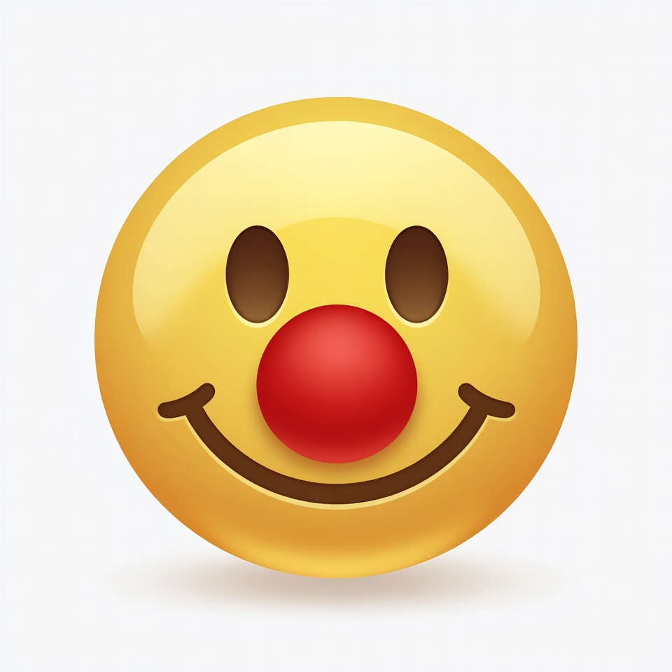 Clown Emoji with Red Nose Clown Emoji with Red Nose