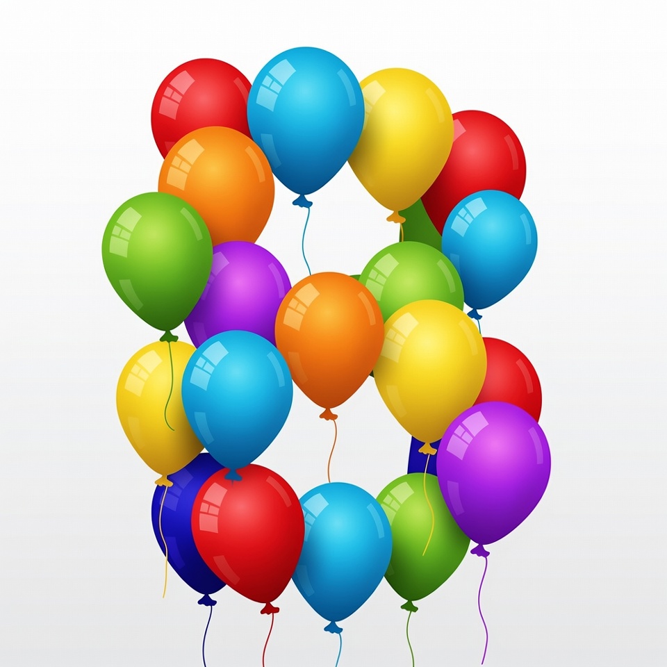 Number 8 Made of Colorful Balloons Number 8 Made of Colorful Balloons