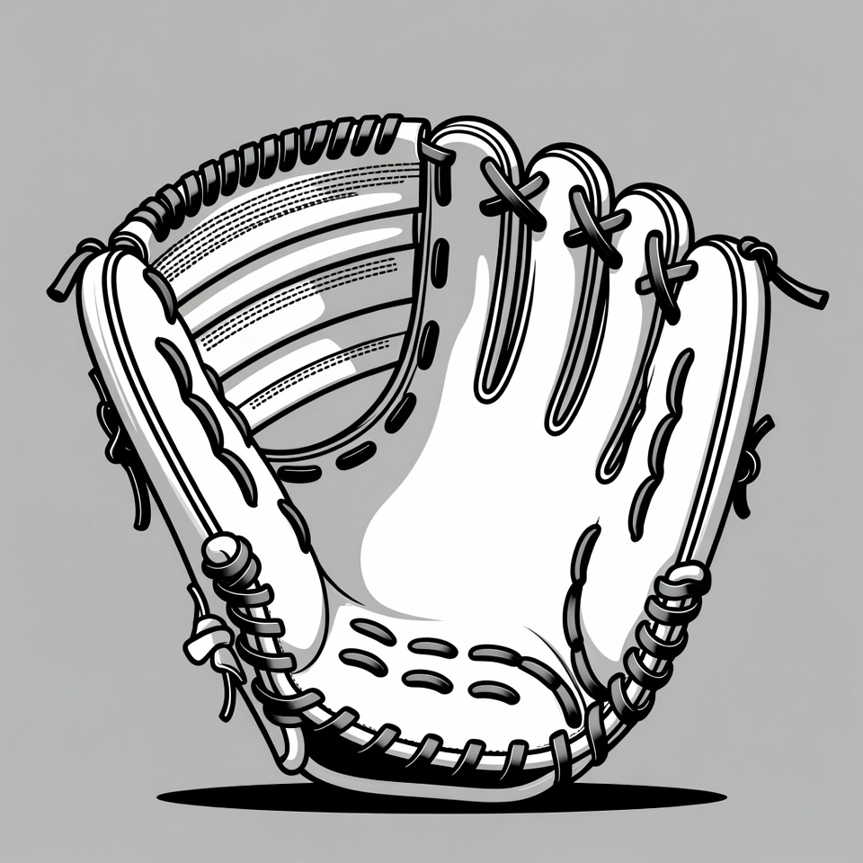 White baseball glove illustration White baseball glove illustration