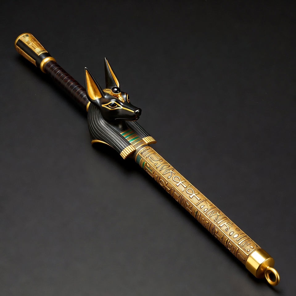 Anubis Staff with Jackal Head Anubis Staff with Jackal Head