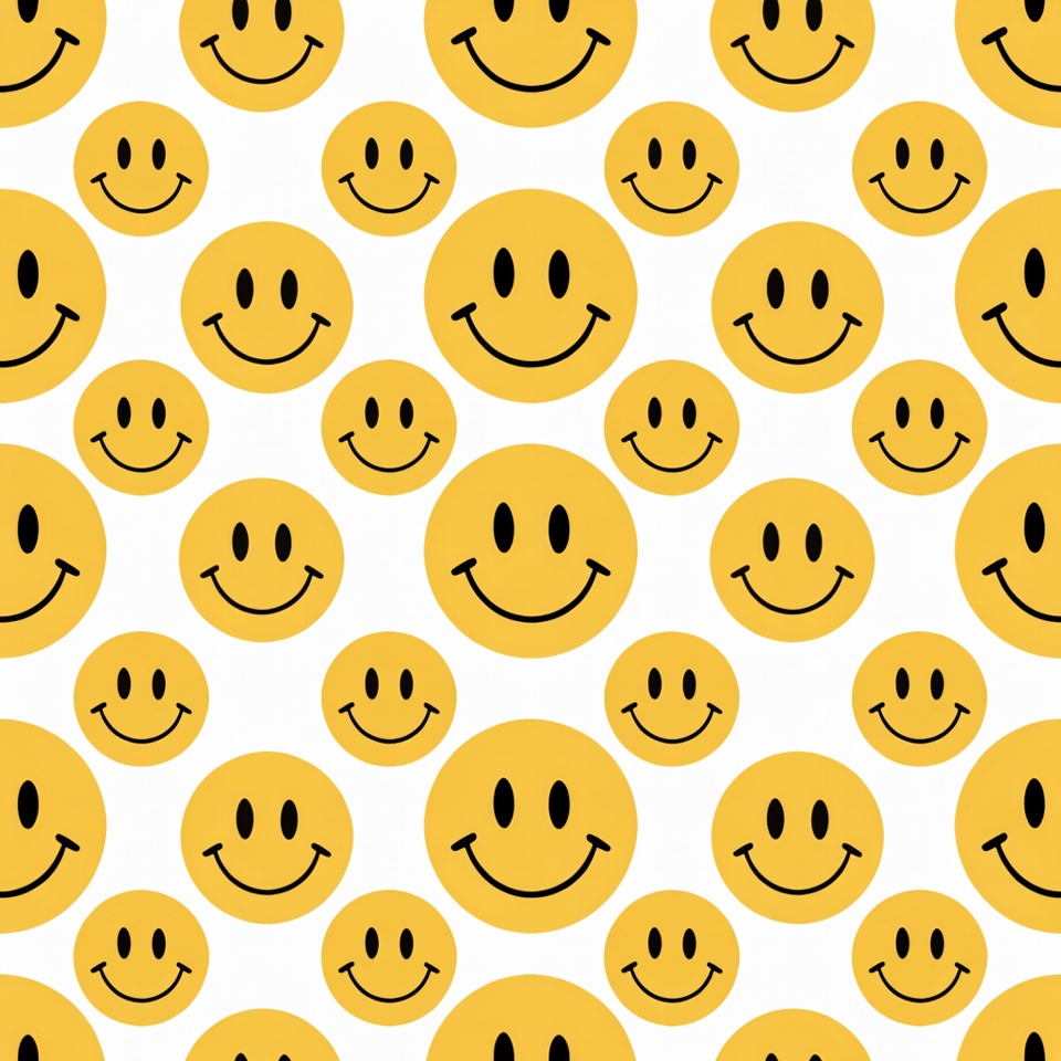 Yellow Smiley Faces Pattern Yellow Smiley Faces Pattern