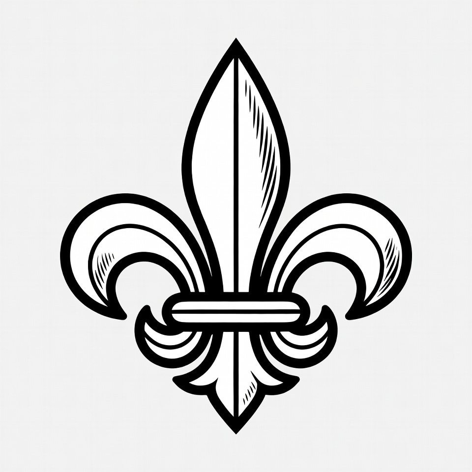 Fleur-de-lis symbol illustration Fleur-de-lis symbol illustration