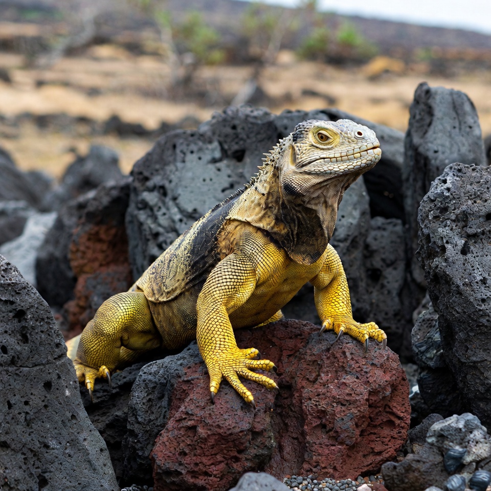 Galapagos Land Iguana on Rocks Galapagos Land Iguana on Rocks