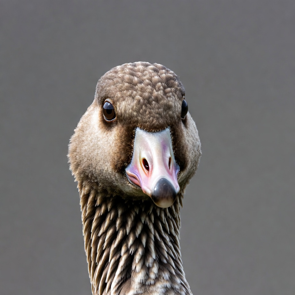 Close-up of gray goose head Close-up of gray goose head