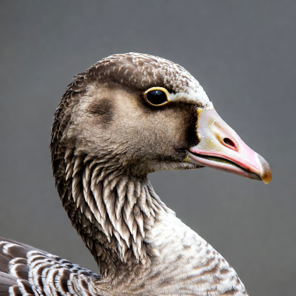Gray goose profile portrait Gray goose profile portrait