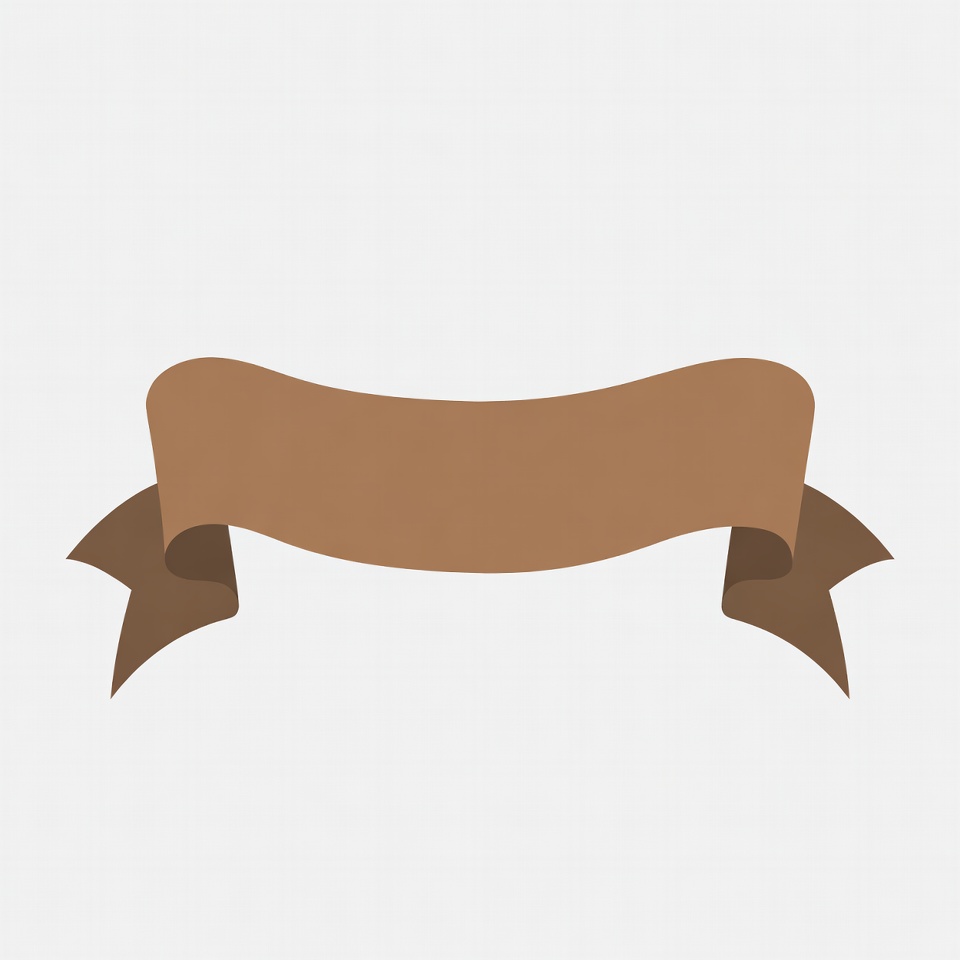 Brown ribbon banner illustration Brown ribbon banner illustration