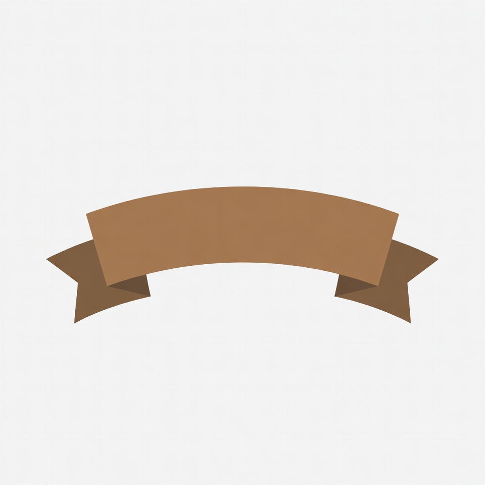 Brown ribbon banner isolated Brown ribbon banner isolated