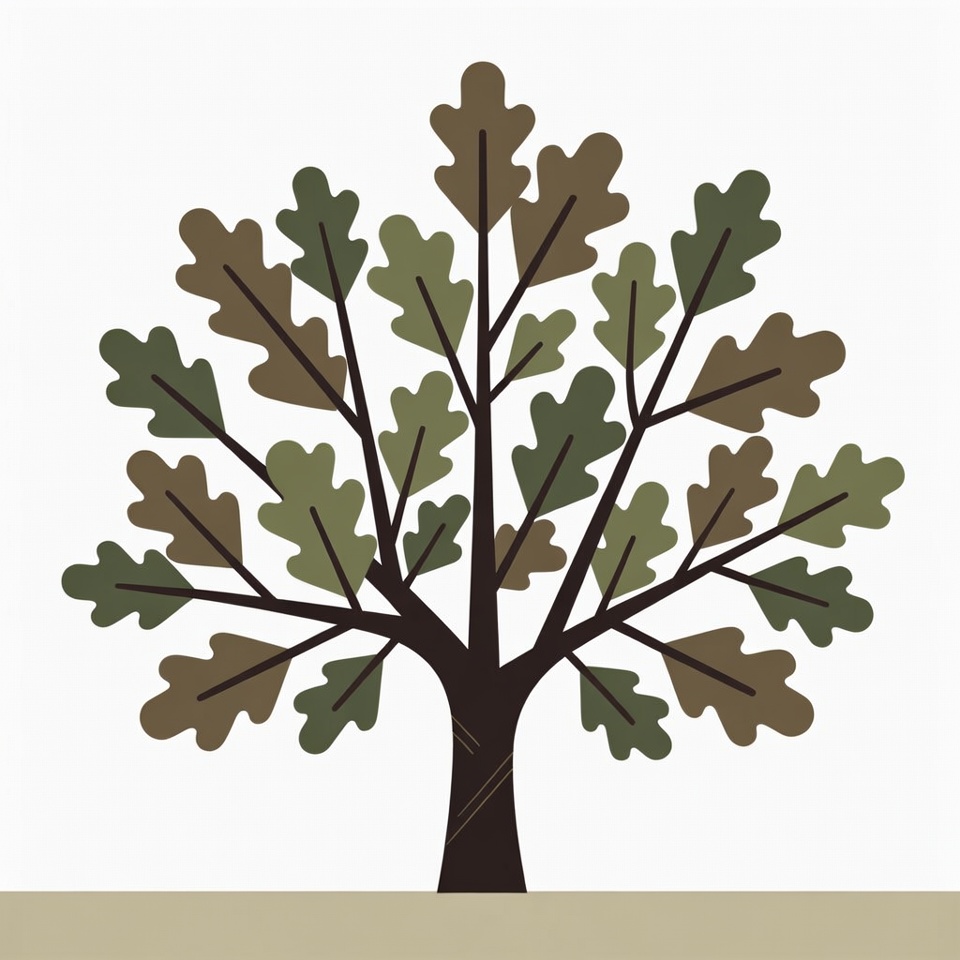 Oak Tree Illustration Oak Tree Illustration