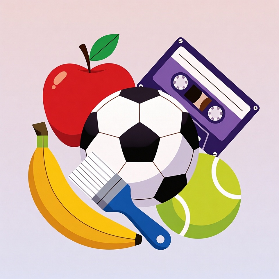 Fruits Sports Paintbrush Illustration Fruits Sports Paintbrush Illustration