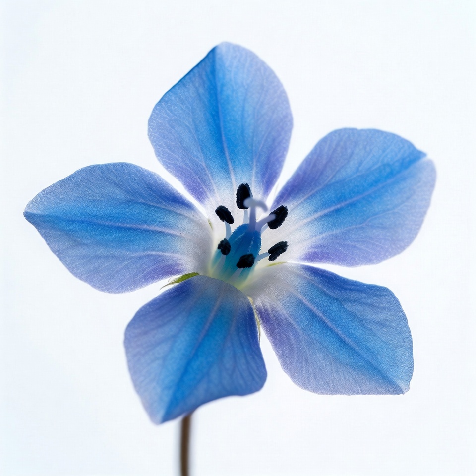 Blue flower on white background Blue flower on white background