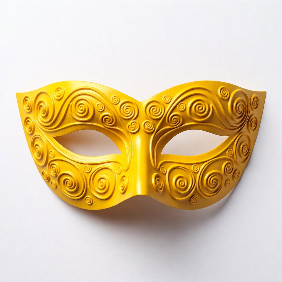 Golden ornate masquerade mask Golden ornate masquerade mask