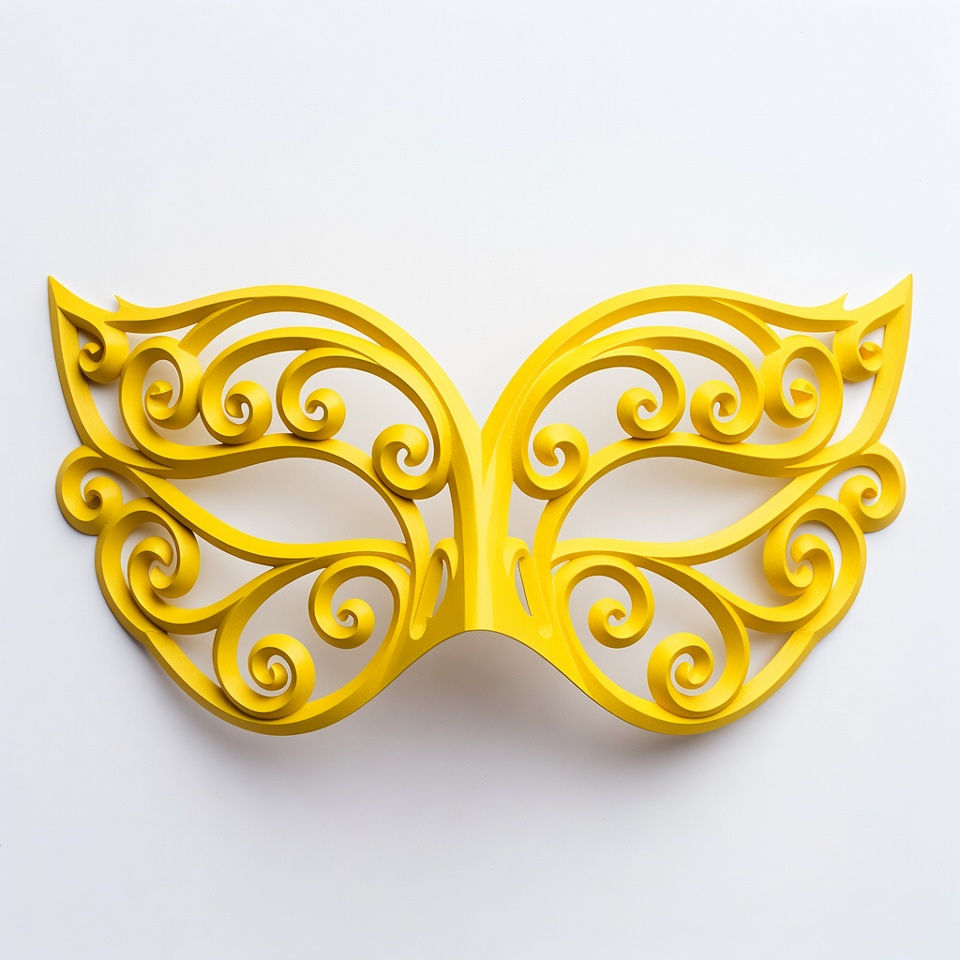 Golden ornate masquerade mask Golden ornate masquerade mask