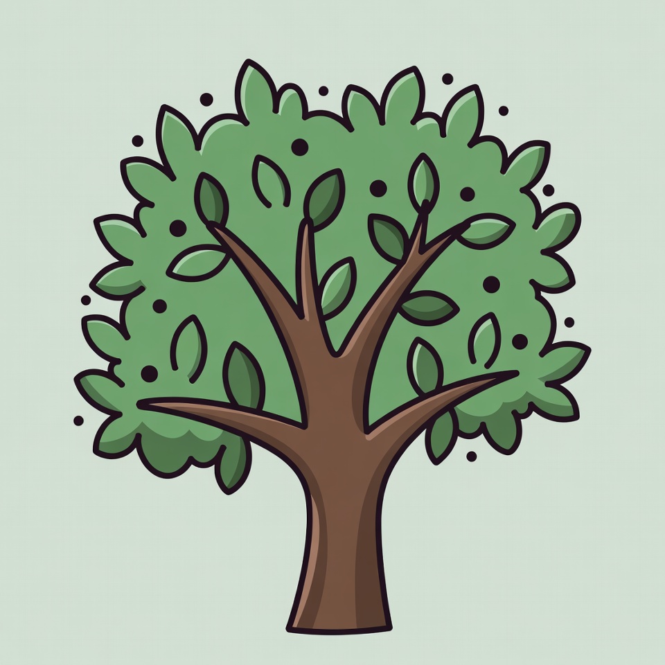 Green Tree Illustration Green Tree Illustration