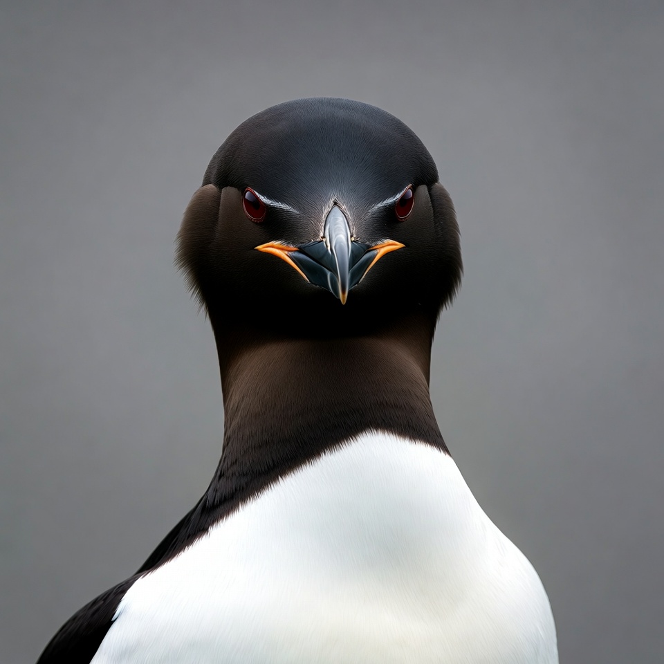 Black Guillemot Bird Closeup Black Guillemot Bird Closeup