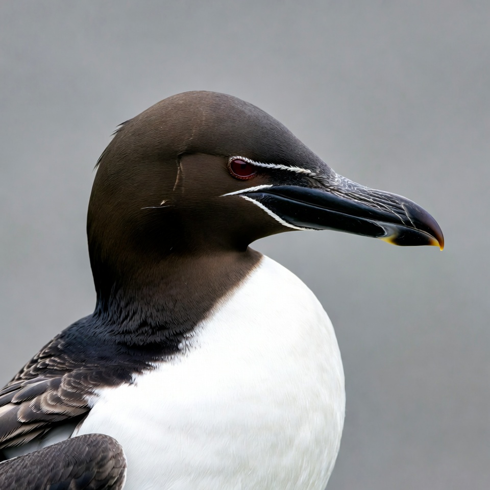 Guillemot bird profile view Guillemot bird profile view
