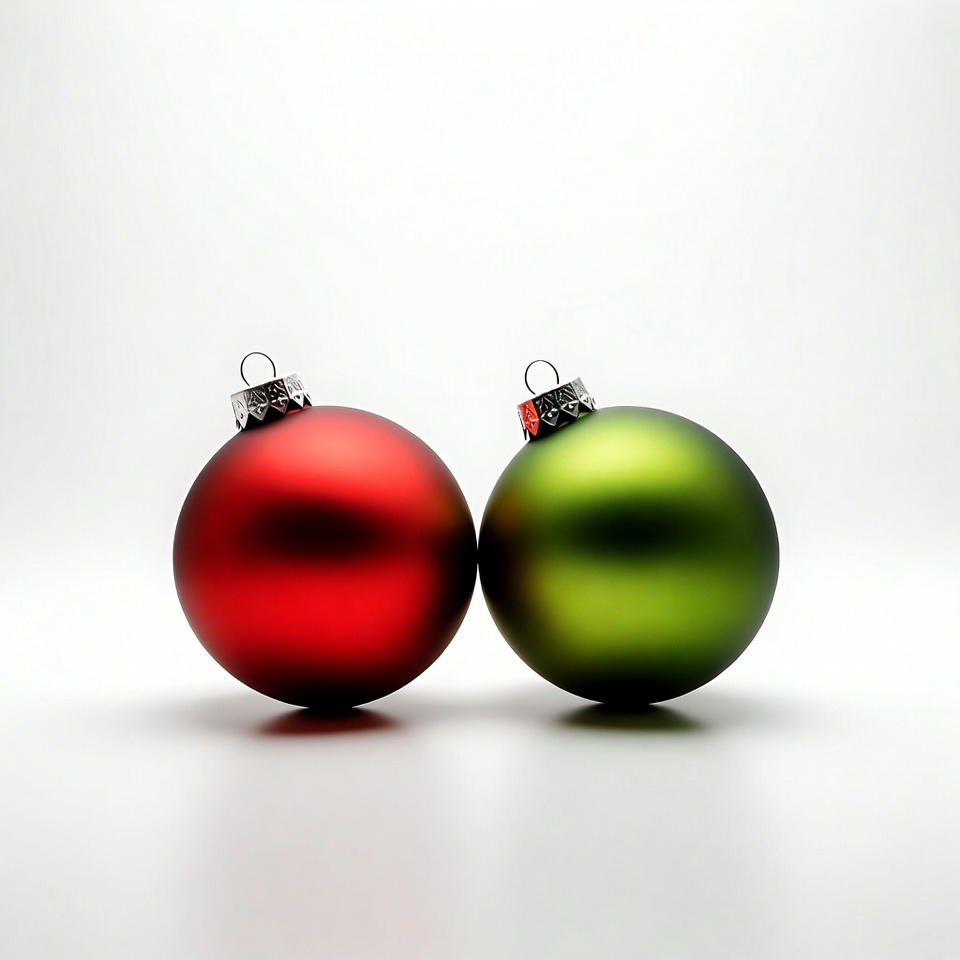 Red and Green Christmas Ornaments Red and Green Christmas Ornaments