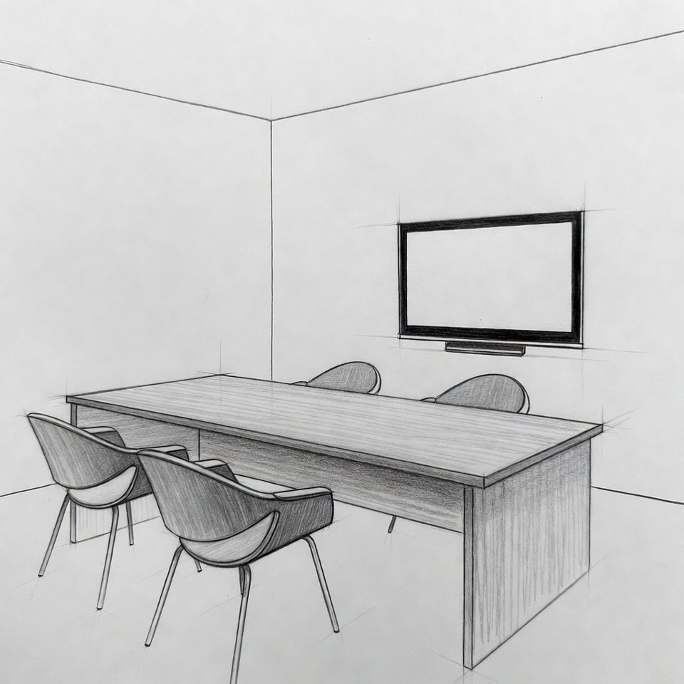 Modern Meeting Room Sketch Modern Meeting Room Sketch