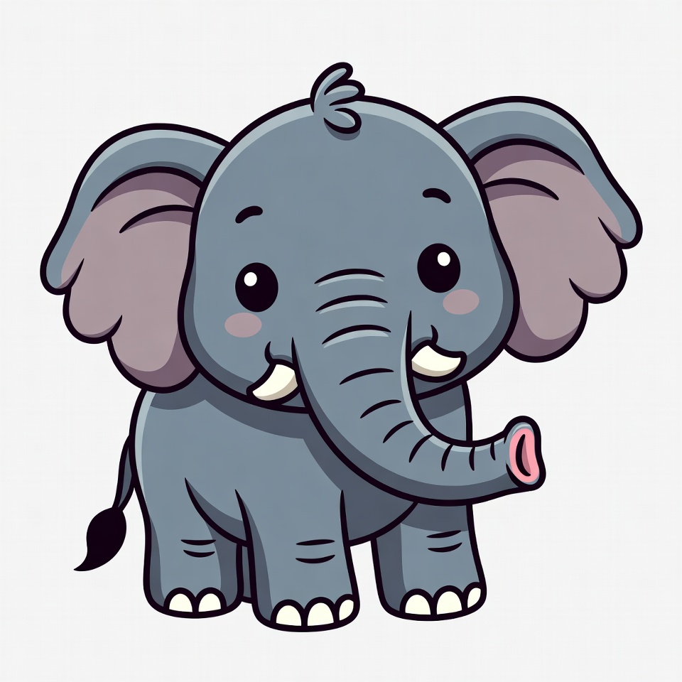 Cute cartoon baby elephant Cute cartoon baby elephant