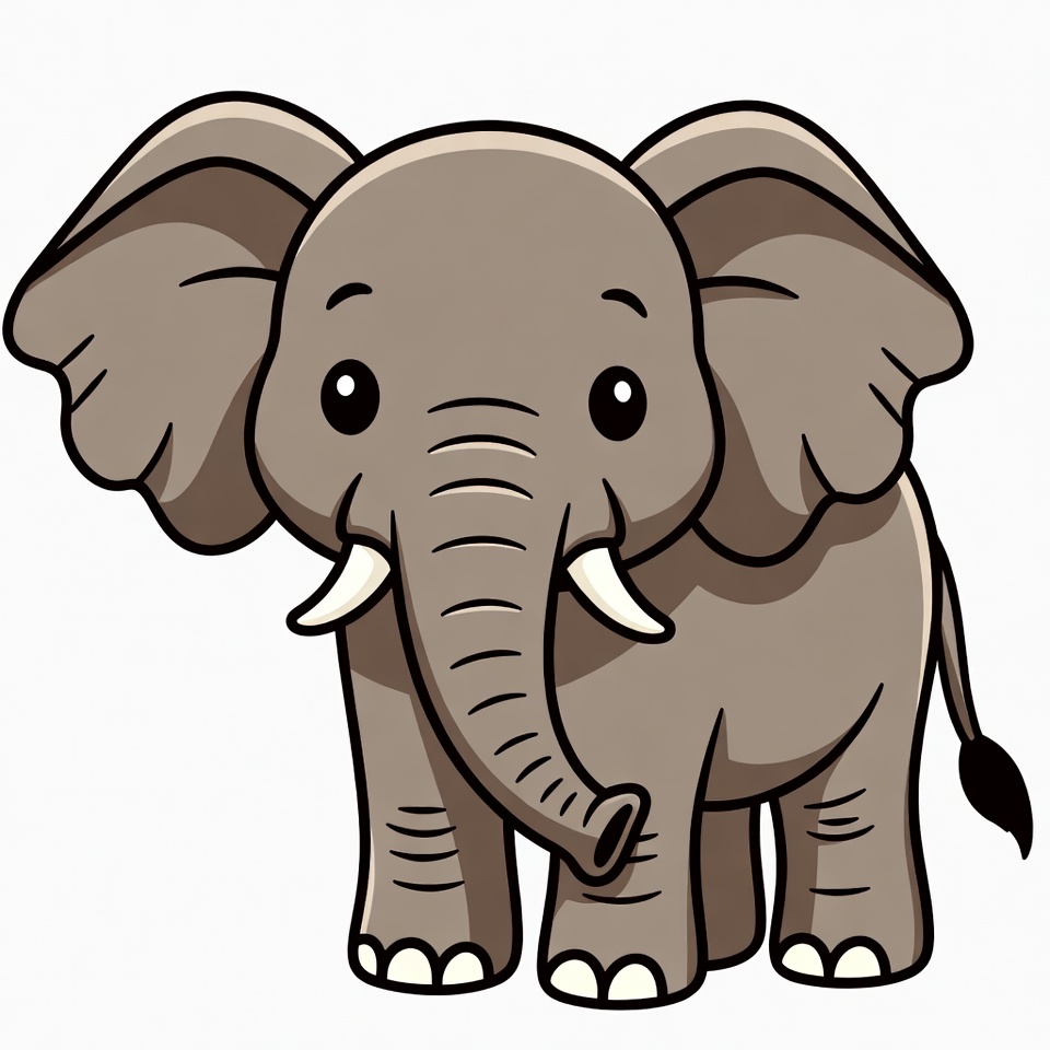 Cute cartoon baby elephant Cute cartoon baby elephant