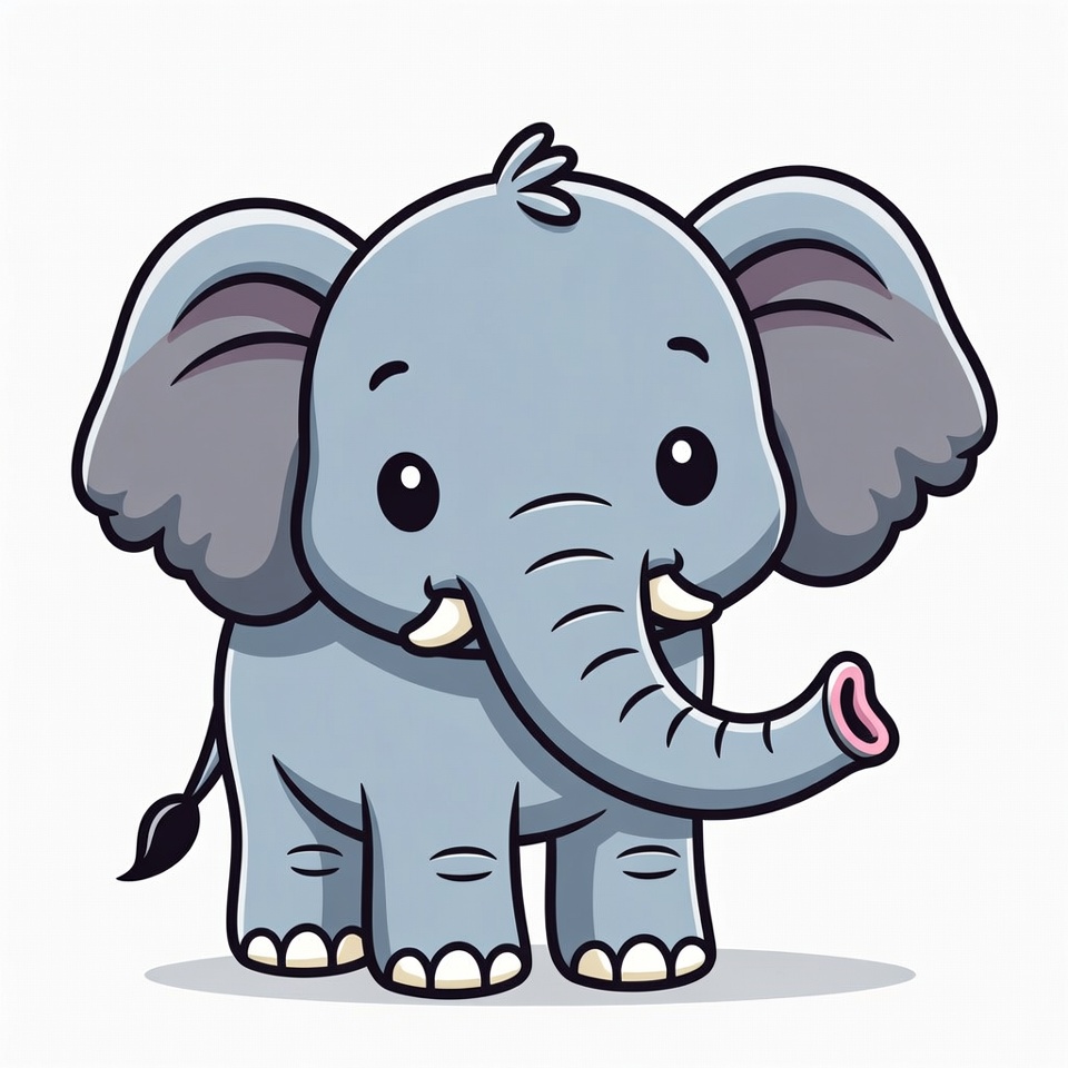 Cute baby elephant illustration Cute baby elephant illustration