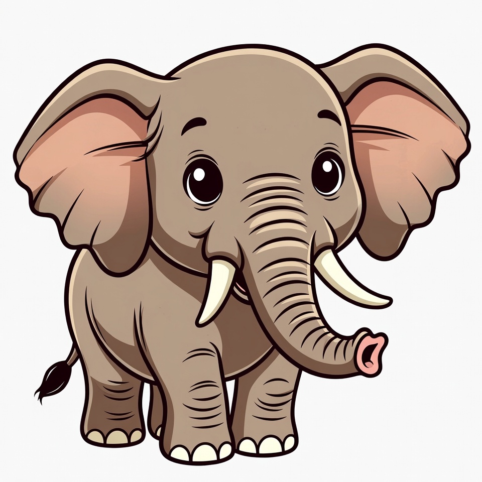 Cute cartoon baby elephant Cute cartoon baby elephant