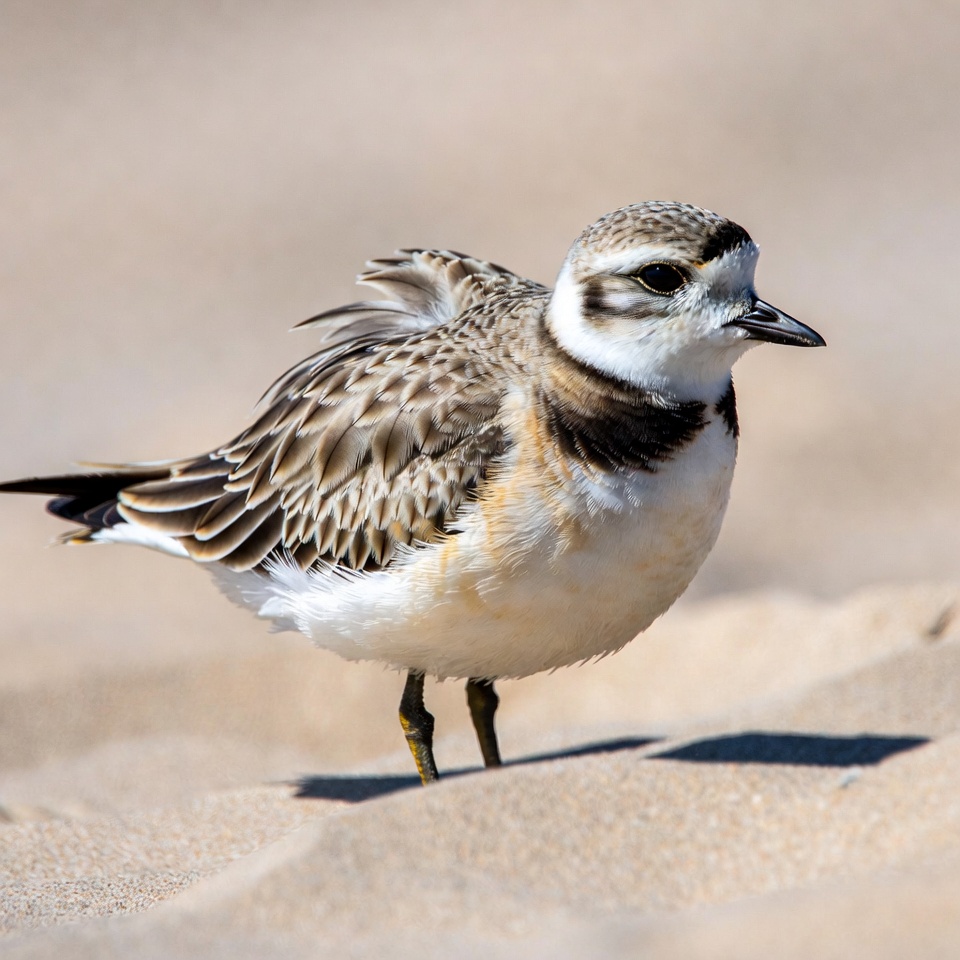 Piping Plover on Sandy Beach Piping Plover on Sandy Beach
