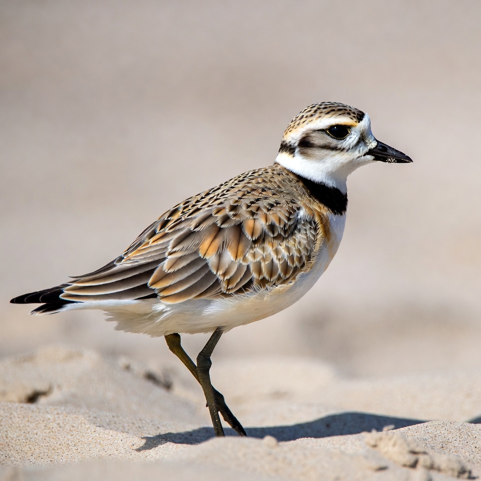 Piping Plover on Beach Sand Piping Plover on Beach Sand
