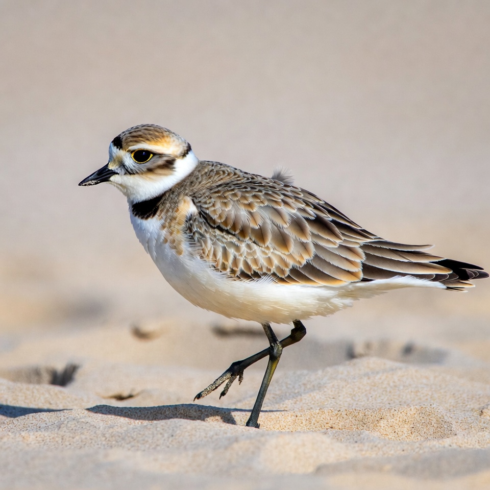 Piping Plover on Beach Sand Piping Plover on Beach Sand