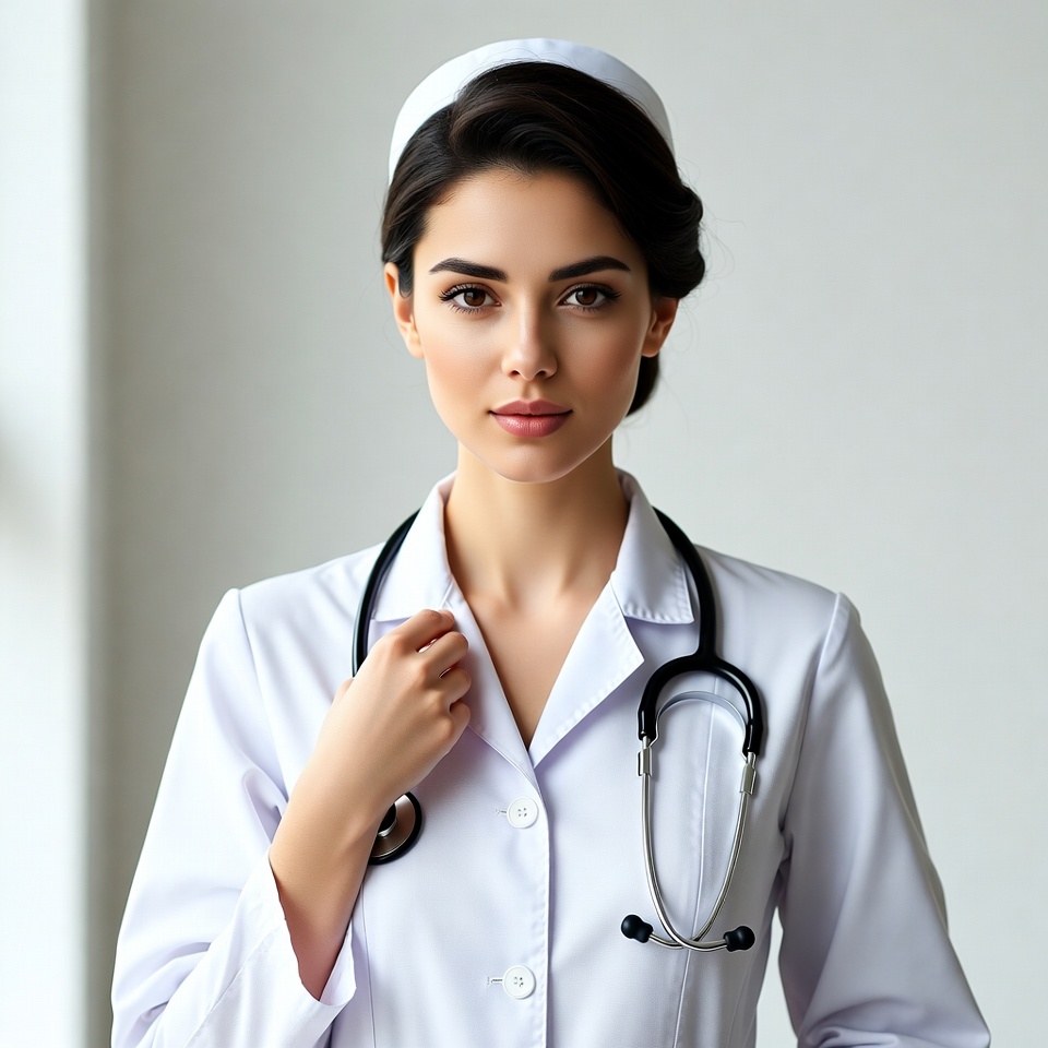 Nurse with stethoscope Nurse with stethoscope