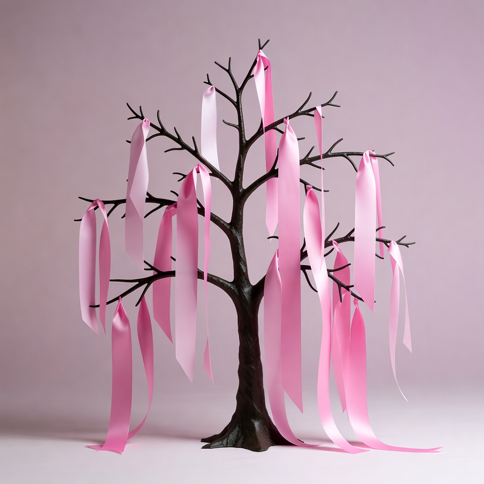 Pink Ribbon Tree for Breast Cancer Awareness Pink Ribbon Tree for Breast Cancer Awareness