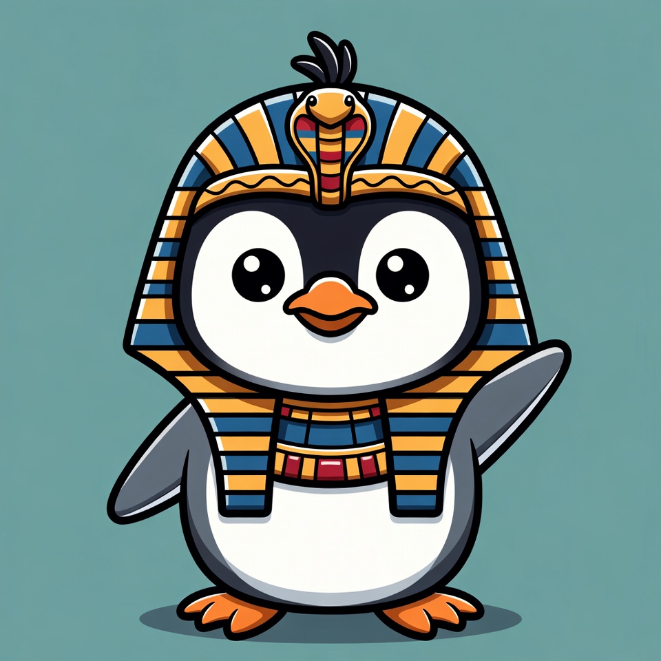 Pharaoh Penguin Waving Pharaoh Penguin Waving