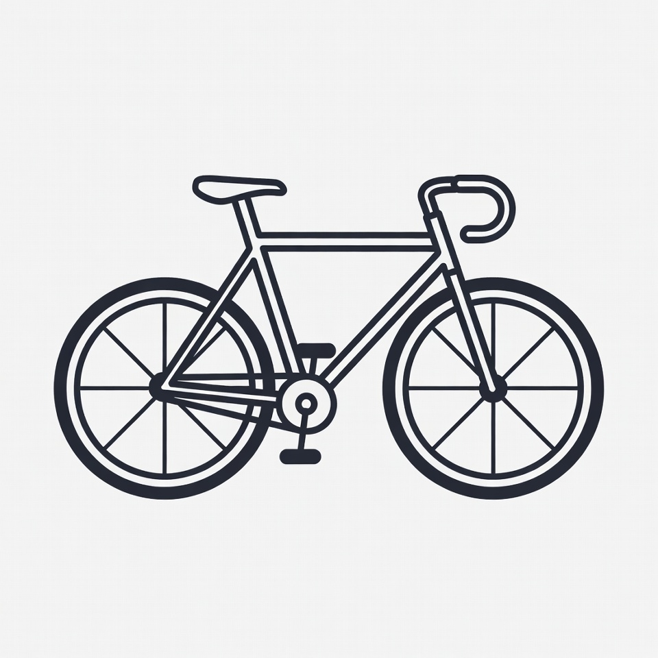 Line drawing road bicycle Line drawing road bicycle