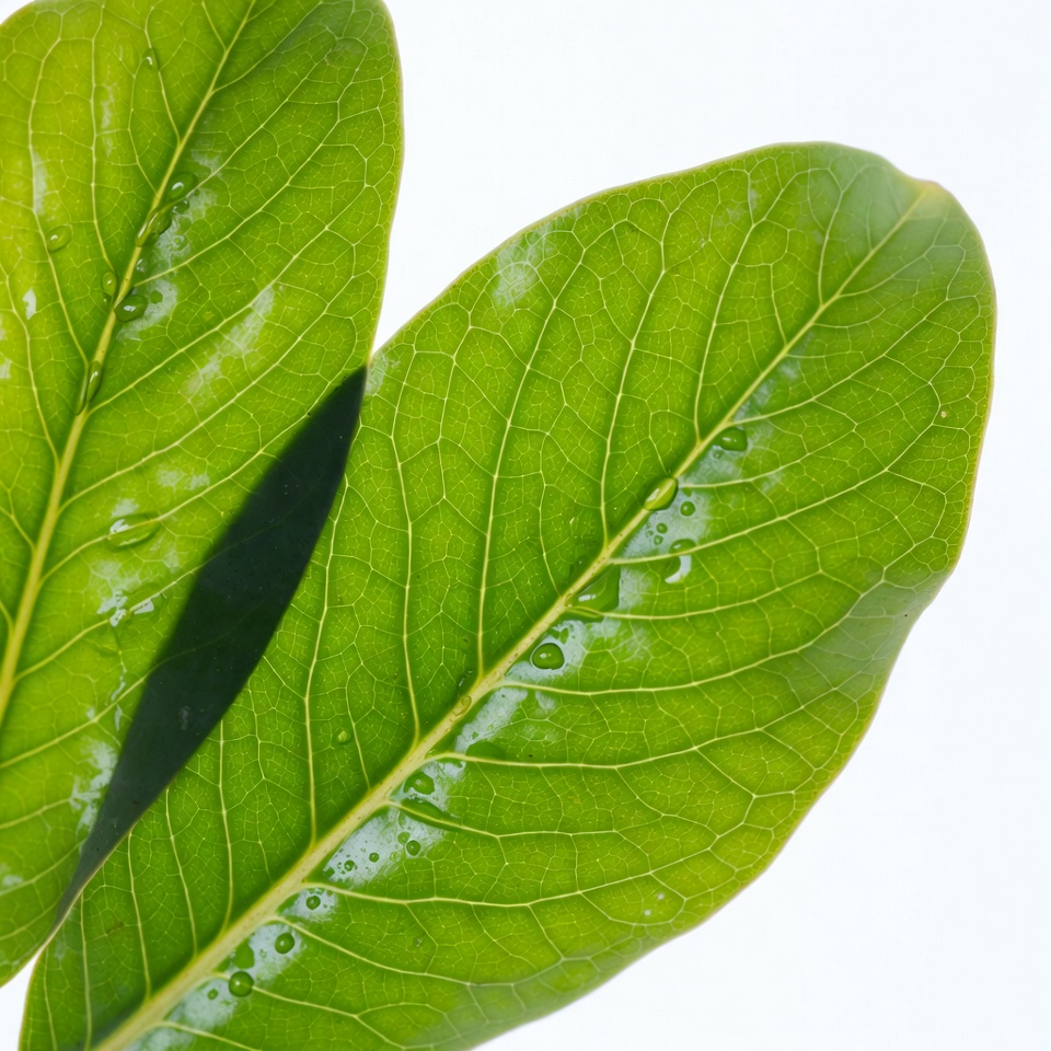 Green Leaves with Water Droplets Green Leaves with Water Droplets