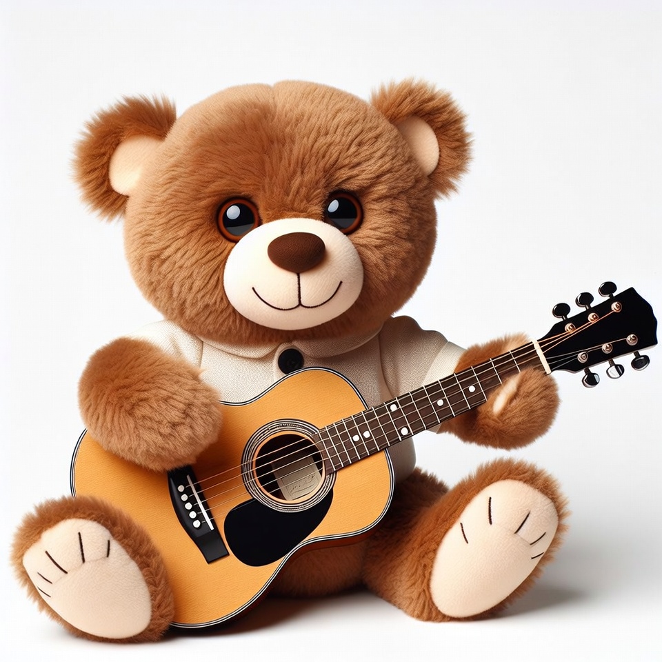 Teddy bear playing guitar Teddy bear playing guitar