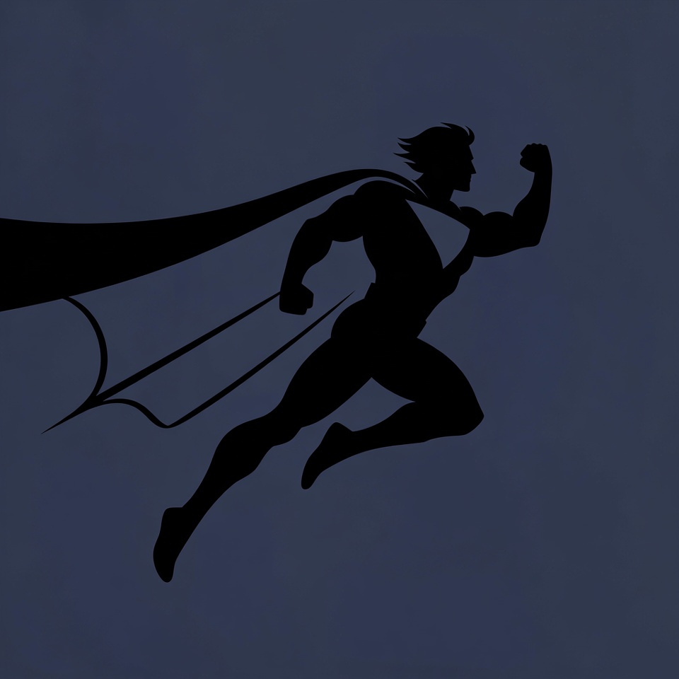 Superman Flying Silhouette Illustration Superman Flying Silhouette Illustration