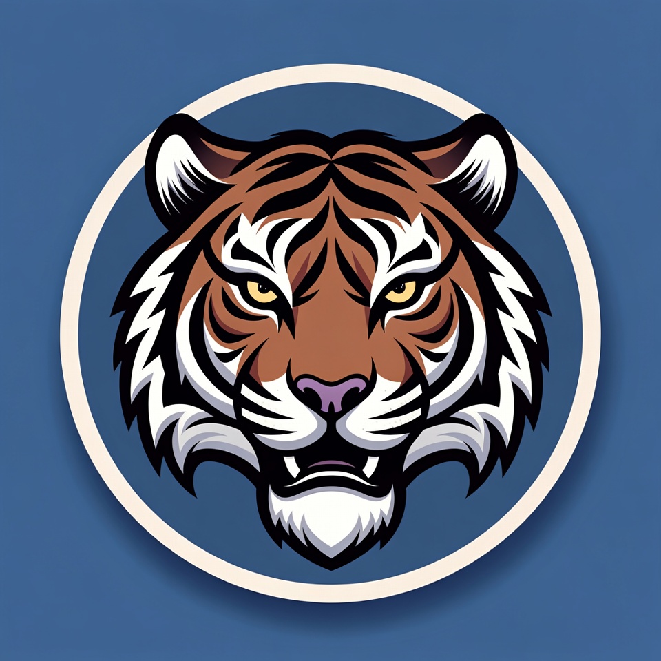 Fierce Tiger Head Illustration Fierce Tiger Head Illustration